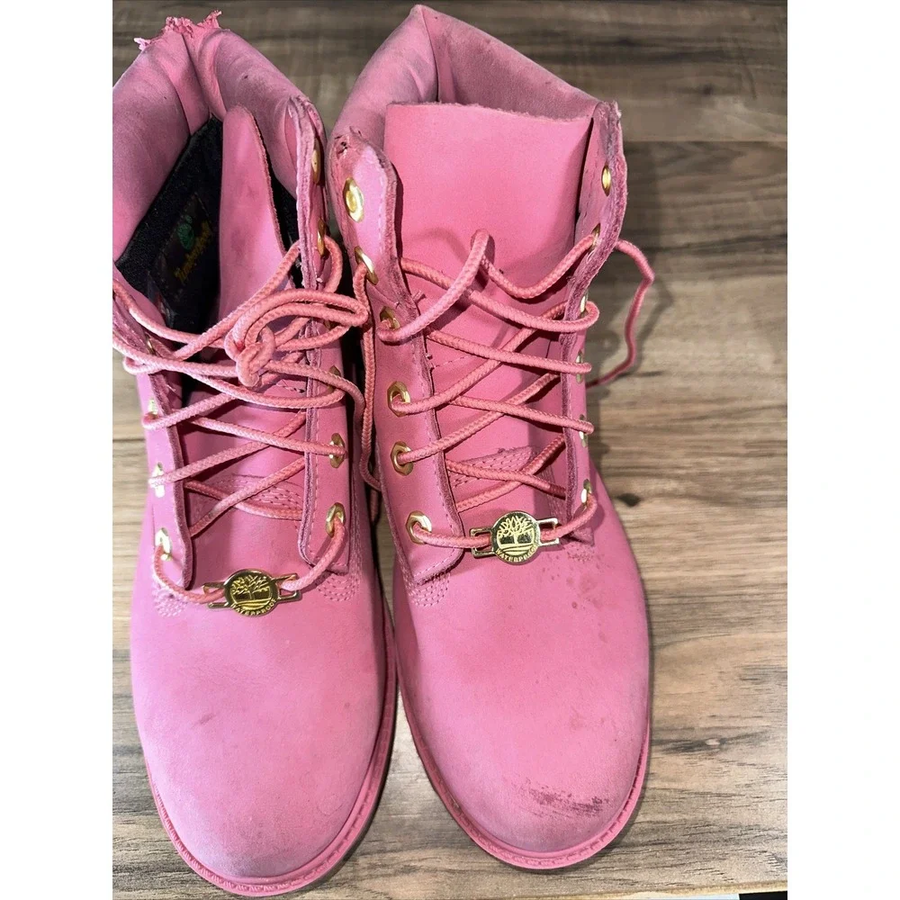 Timberland Winter Boots Pink‎ 6 inch Premium Waterproof Kid's Size 6